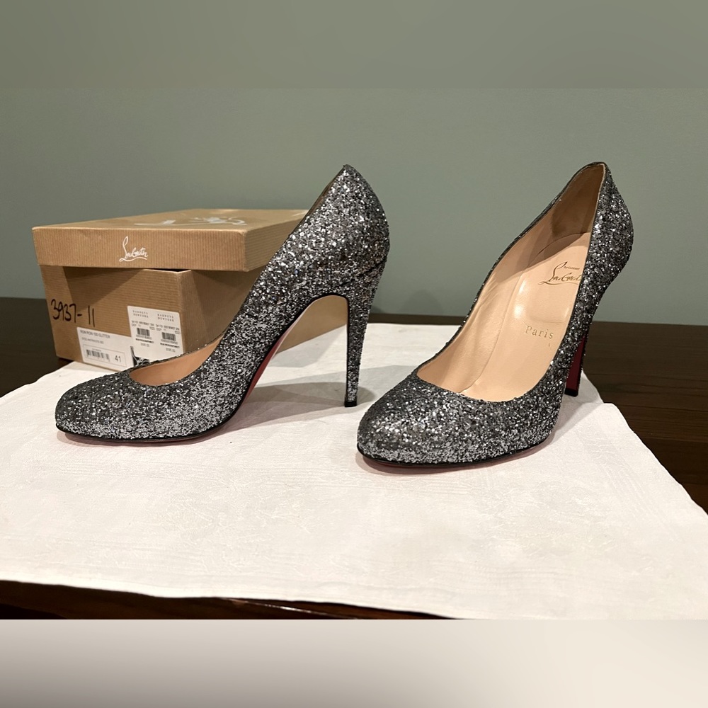 Christian Louboutin , Ron Ron 100 Glitter, Antracite